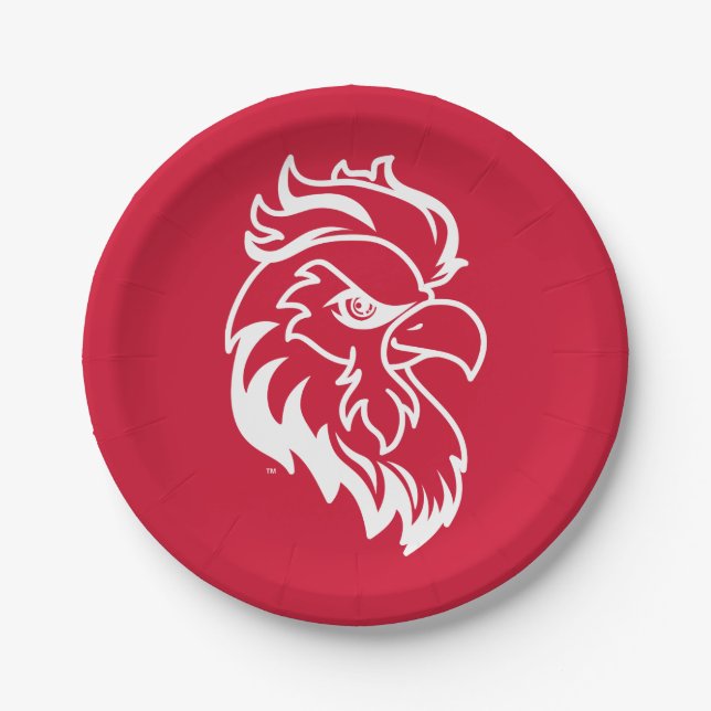 Jacksonville State University Gamecocks Red gameco Paper Plate (Front)
