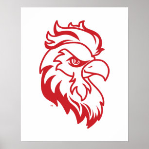 Jacksonville State University Gamecocks Red gameco Poster