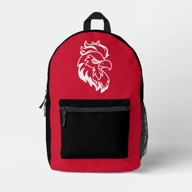Jacksonville State University Gamecocks Red gameco Printed Backpack (Front)