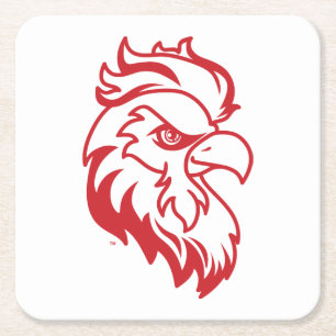 Jacksonville State University Gamecocks Red gameco Square Paper Coaster
