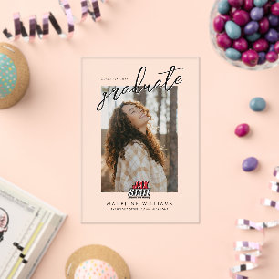 Jacksonville State University Graduation Acrylic Invitations