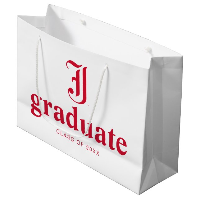 Jacksonville State University Graduation Large Gift Bag (Front Angled)