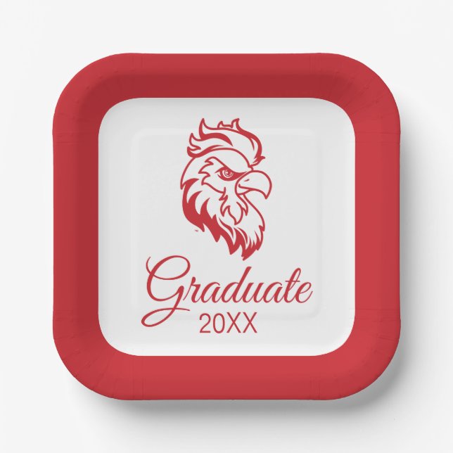 Jacksonville State University Graduation Paper Plate (Front)