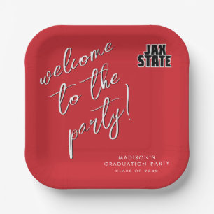 Jacksonville State University Graduation Paper Plate
