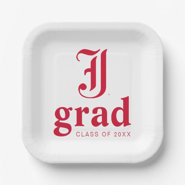 Jacksonville State University Graduation Paper Plate (Front)