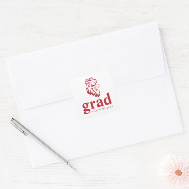 Jacksonville State University Graduation Square Sticker (Envelope)