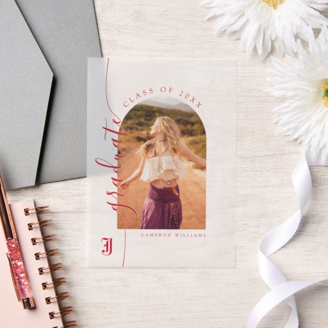 Jacksonville State University Graduation Vellum Invitations (Wedding)