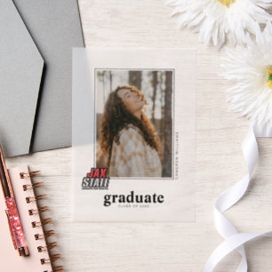 Jacksonville State University Graduation Vellum Invitations