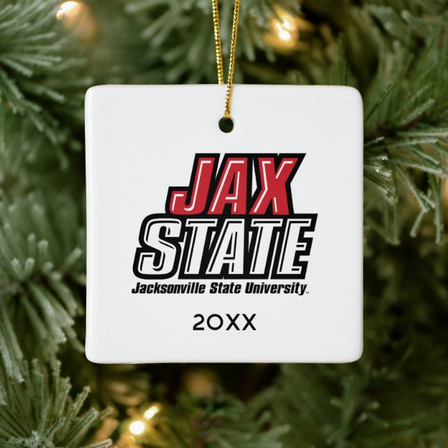 Jacksonville State University Holiday Ceramic Ornament (Tree)