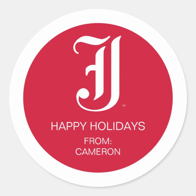 Jacksonville State University Holiday Classic Round Sticker (Front)