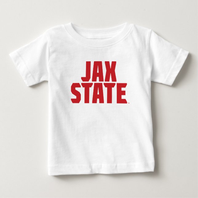 Jacksonville State University JAX STATE Bold Red Baby T-Shirt (Front)