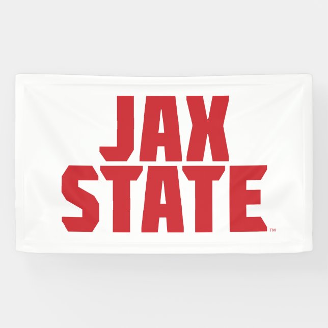 Jacksonville State University JAX STATE Bold Red Banner (Horizontal)