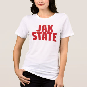Jacksonville State University JAX STATE Bold Red Tri-Blend Shirt