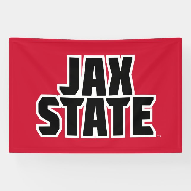 Jacksonville State University JAX STATE Bold Text Banner (Horizontal)