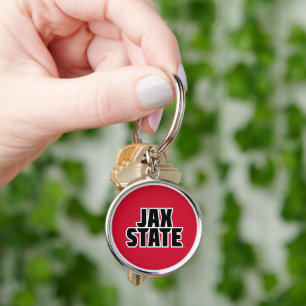 Jacksonville State University JAX STATE Bold Text Key Ring