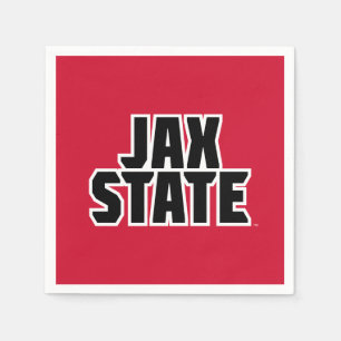 Jacksonville State University JAX STATE Bold Text Napkin