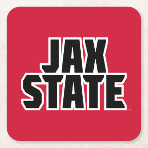 Jacksonville State University JAX STATE Bold Text Square Paper Coaster