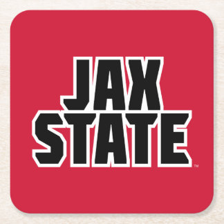 Jacksonville State University JAX STATE Bold Text Square Paper Coaster