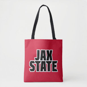 Jacksonville State University JAX STATE Bold Text Tote Bag