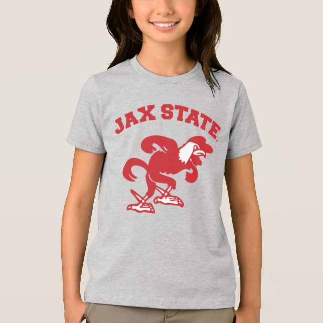 Jacksonville State University JAX State Gamecocks Tri-Blend Shirt (Front)