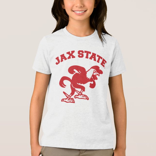 Jacksonville State University JAX State Gamecocks Tri-Blend Shirt (Front)