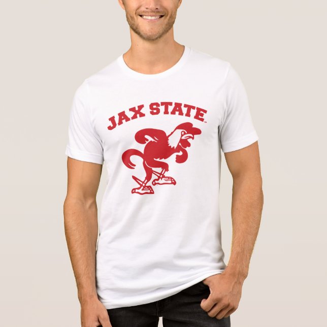 Jacksonville State University JAX State Gamecocks Tri-Blend Shirt (Front)