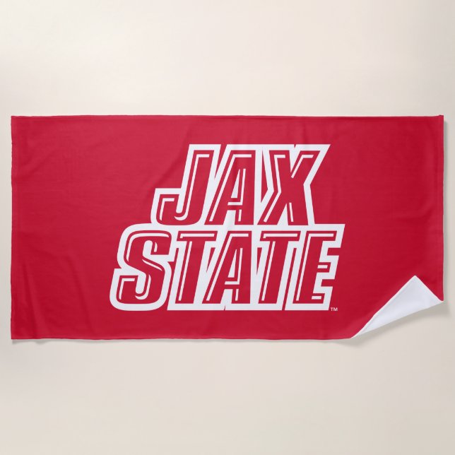 Jacksonville State University JAX STATE Logo Beach Towel (Front)