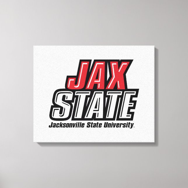 Jacksonville State University JAX STATE Logo Canvas Print (Front)
