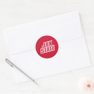 Jacksonville State University JAX STATE Logo Classic Round Sticker