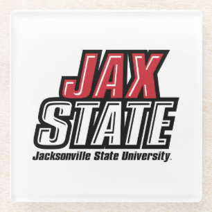 Jacksonville State University JAX STATE Logo Glass Coaster