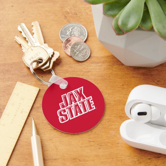 Jacksonville State University JAX STATE Logo Key Ring (Desk)