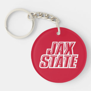 Jacksonville State University JAX STATE Logo Key Ring