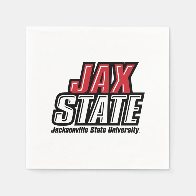 Jacksonville State University JAX STATE Logo Napkin (Front)