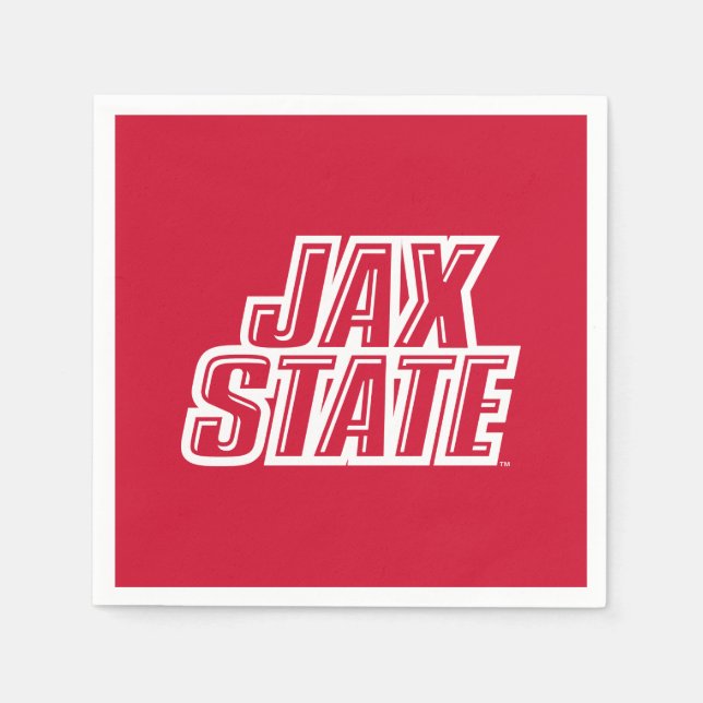 Jacksonville State University JAX STATE Logo Napkin (Front)
