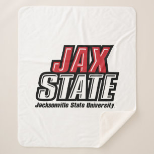 Jacksonville State University JAX STATE Logo Sherpa Blanket
