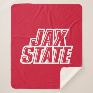 Jacksonville State University JAX STATE Logo Sherpa Blanket