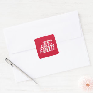 Jacksonville State University JAX STATE Logo Square Sticker