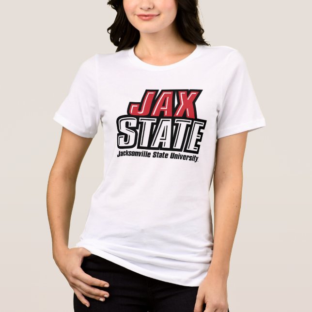 Jacksonville State University JAX STATE Logo Tri-Blend Shirt (Front)