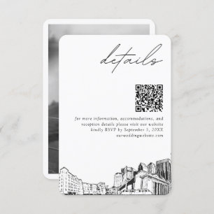 Jacksonville Wedding Details QR Code Small Enclosure Card