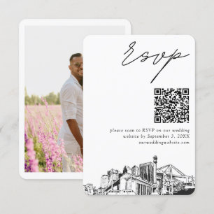 Jacksonville Wedding RSVP QR Code Small Enclosure Card