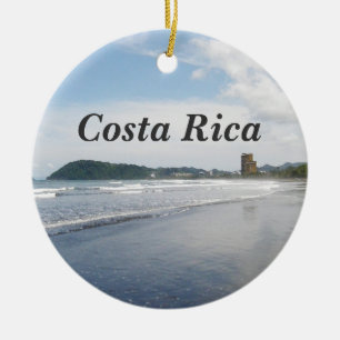 Jaco Beach in Costa Rica Ceramic Tree Decoration