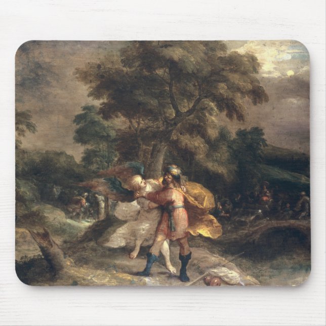 Jacob and the Angel Mouse Pad (Front)