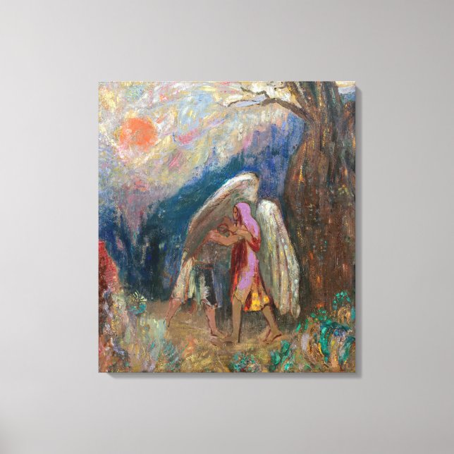 Jacob and the Angel | Odilon Redon | Canvas Print (Front)