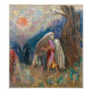 Jacob and the Angel Odilon Redon Photo Print