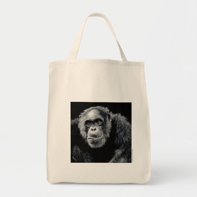 "Jacob" Chimpanzee Tote Bag (Front)