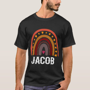 Jacob Colourful Rainbow men boy baby name idea T-Shirt