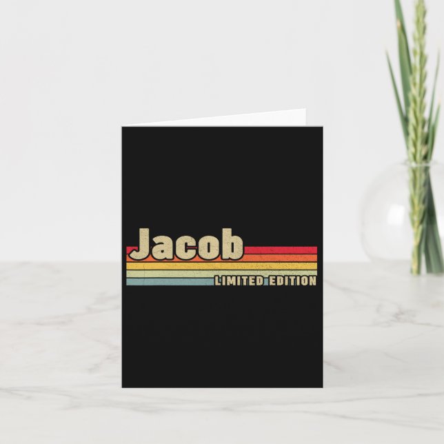 Jacob Gift Name Personalised Birthday Funny Christ Card (Front)