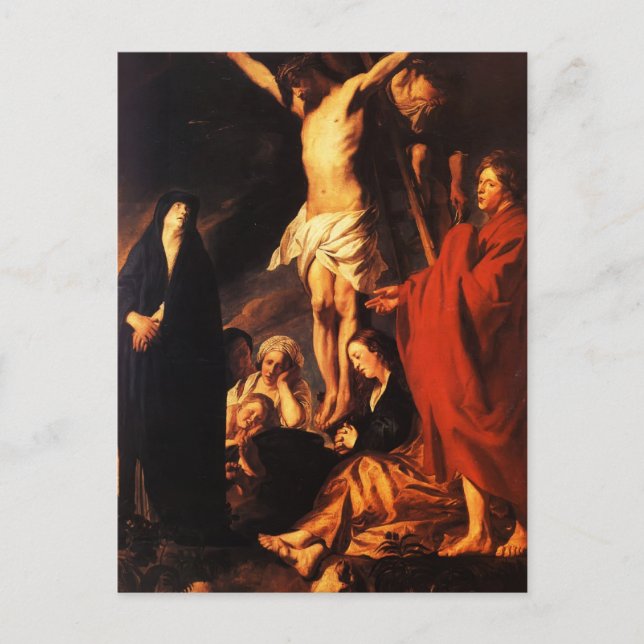 Jacob Jordaens- Christ on a Cross Postcard (Front)