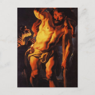 Jacob Jordaens- Saint Christopher carrying Child Postcard