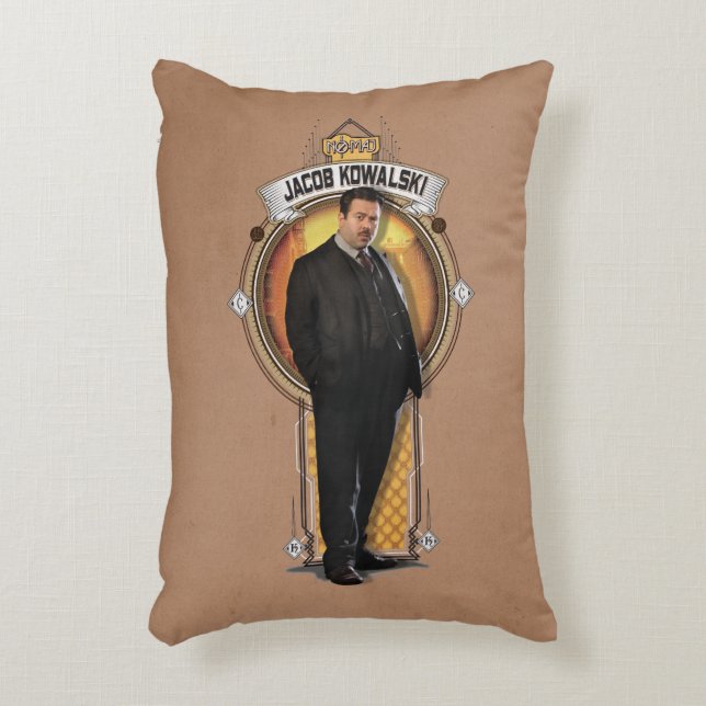 JACOB KOWALSKI™ Art Deco Panel Decorative Cushion (Front(Vertical))